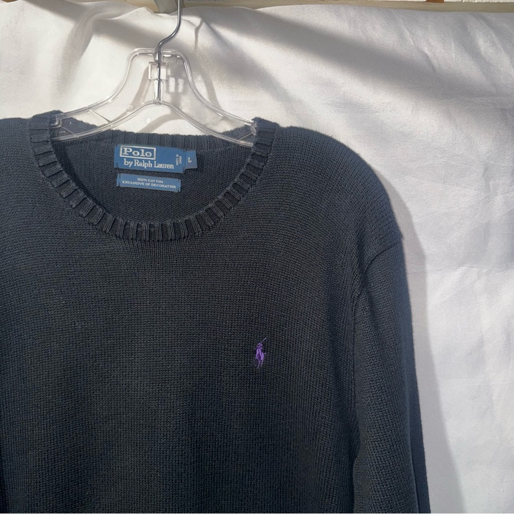 Ralph Lauren Black Crewneck Sweater for Men